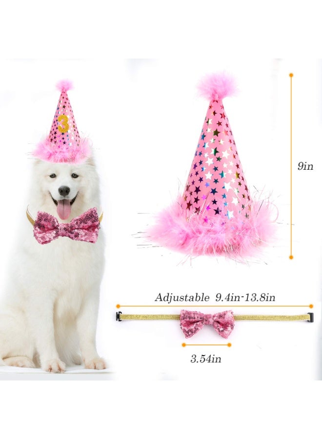 Mordely Dog Birthday Party Supplies - Dog Girl Birthday Bandanas Set with Dog Birthday Hat, Scarf, Birthday Banner, Balloons and Bowtie. Puppy Dog Pals Birthday Party Decorations - Image 3